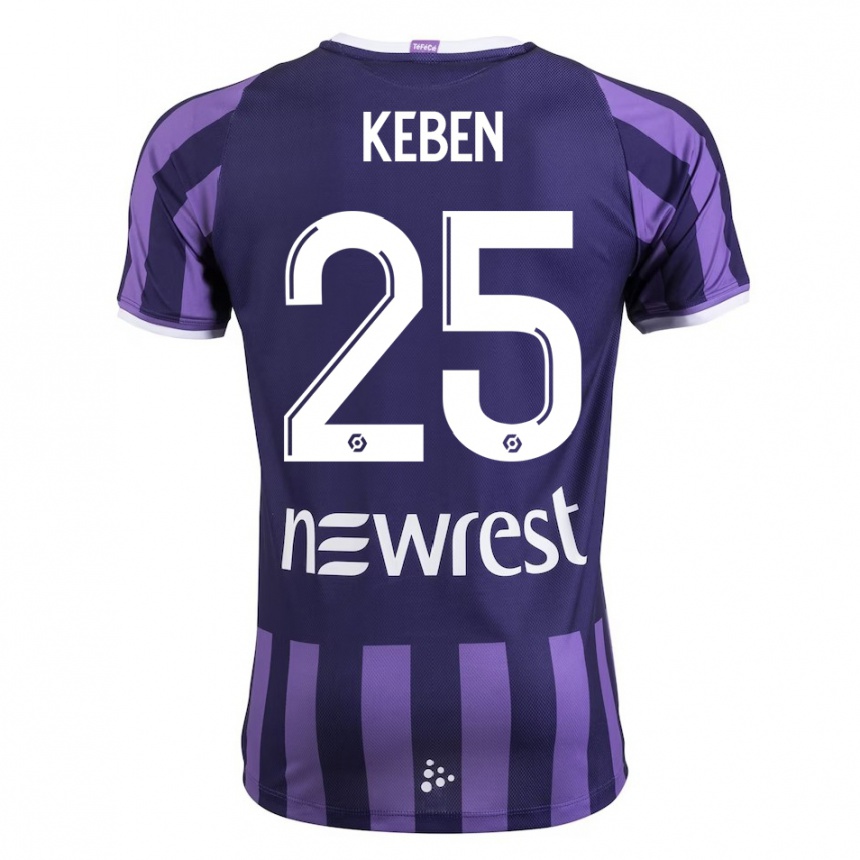 Niño Fútbol Camiseta Kévin Keben #25 Morado 2ª Equipación 2023/24 México