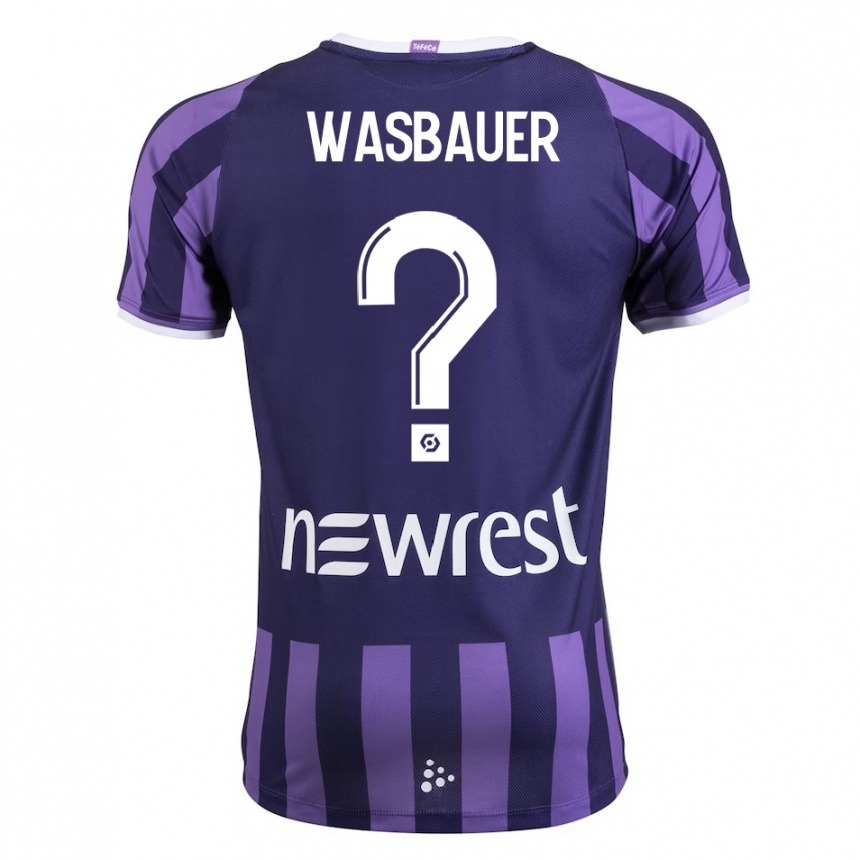 Niño Fútbol Camiseta Nicolas Wasbauer #0 Morado 2ª Equipación 2023/24 México