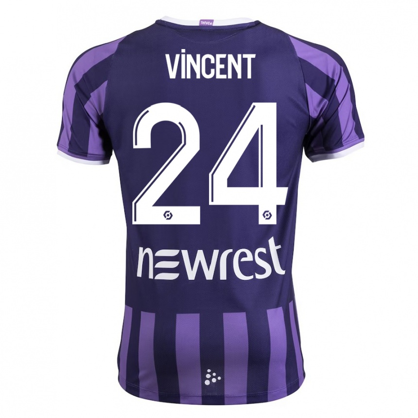 Niño Fútbol Camiseta Magalie Vincent #24 Morado 2ª Equipación 2023/24 México