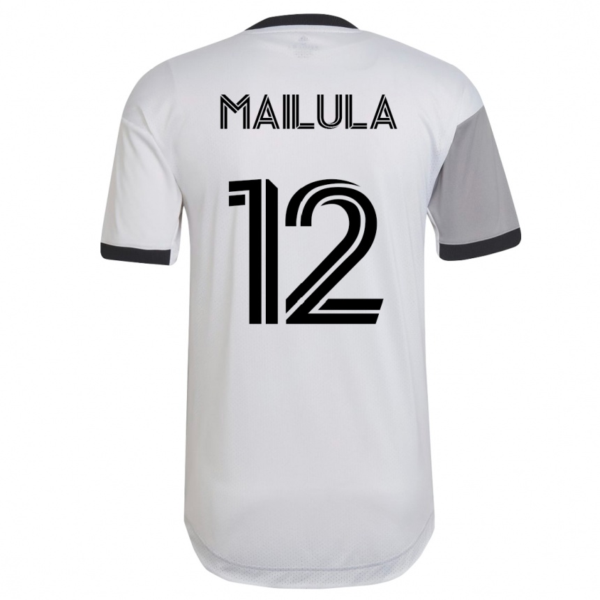 Niño Fútbol Camiseta Cassius Mailula #12 Blanco 2ª Equipación 2023/24 México