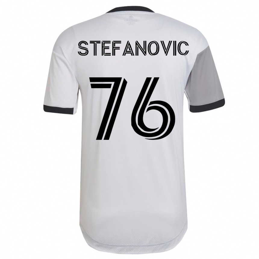 Niño Fútbol Camiseta Lazar Stefanovic #76 Blanco 2ª Equipación 2023/24 México