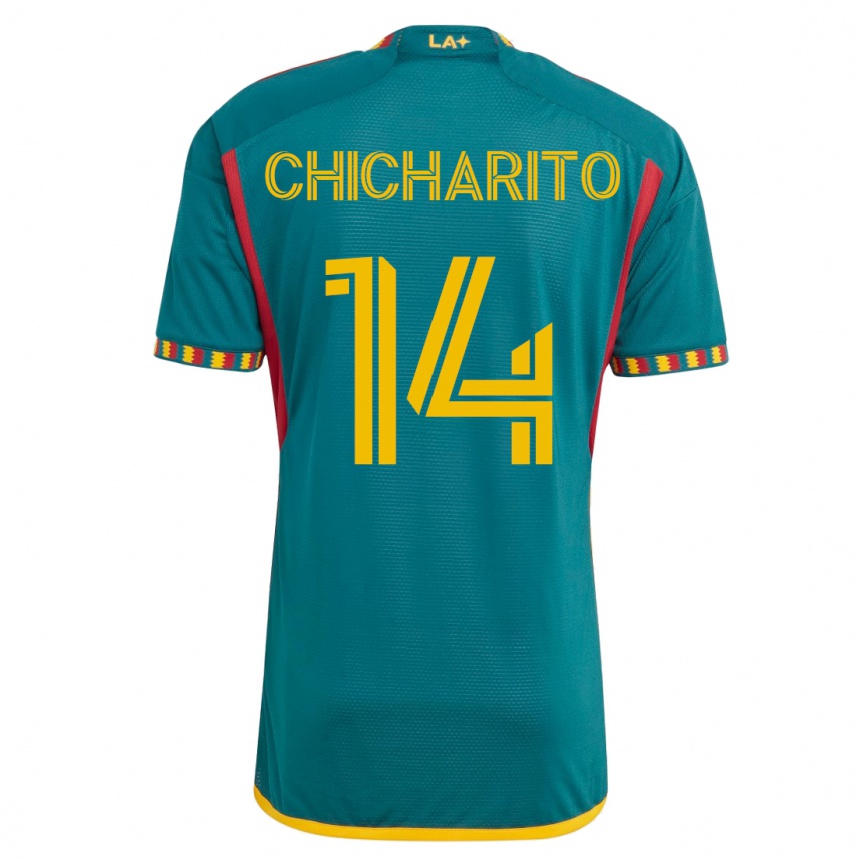 Niño Fútbol Camiseta Chicharito #14 Verde 2ª Equipación 2023/24 México