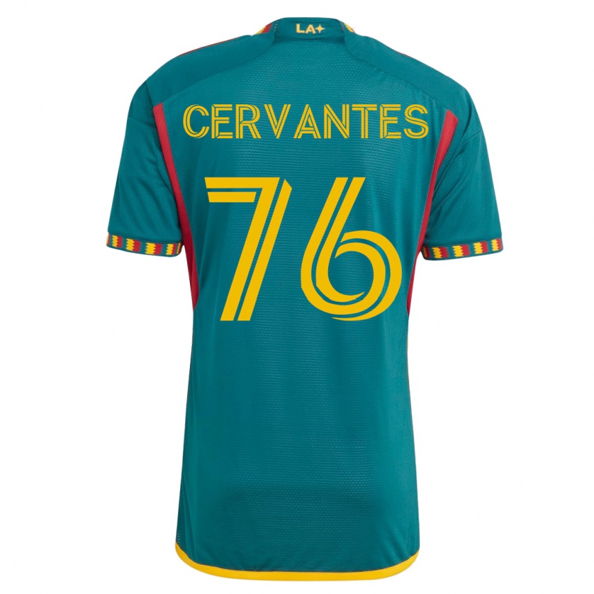 Niño Fútbol Camiseta Aaron Cervantes #76 Verde 2ª Equipación 2023/24 México