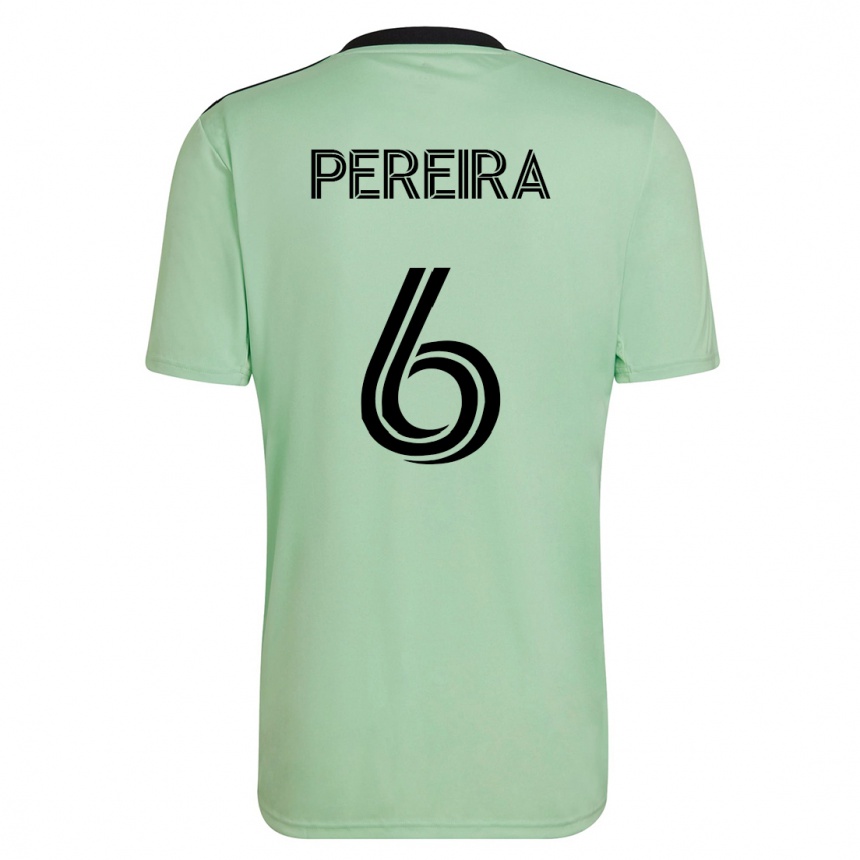 Niño Fútbol Camiseta Daniel Pereira #6 Verde Claro 2ª Equipación 2023/24 México