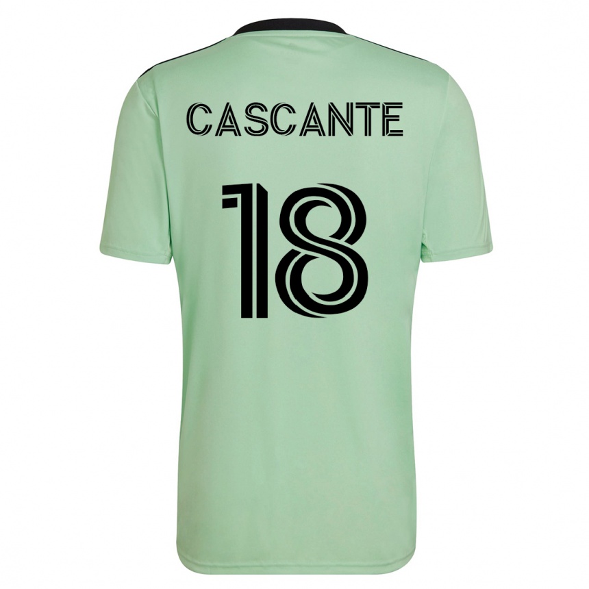 Niño Fútbol Camiseta Julio Cascante #18 Verde Claro 2ª Equipación 2023/24 México
