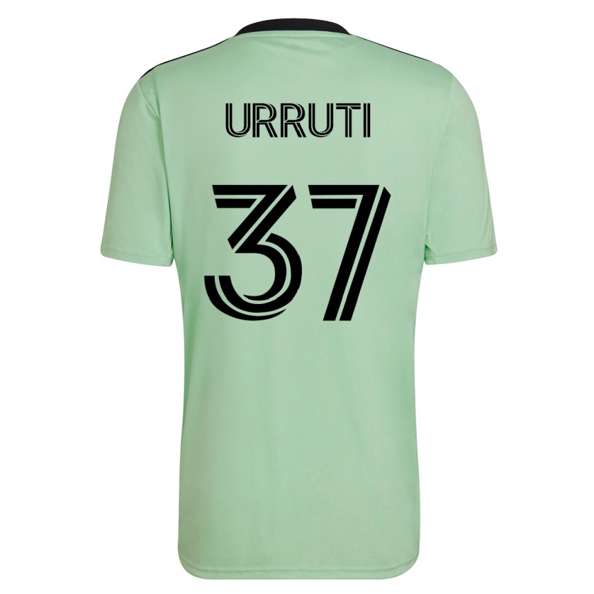 Niño Fútbol Camiseta Maximiliano Urruti #37 Verde Claro 2ª Equipación 2023/24 México