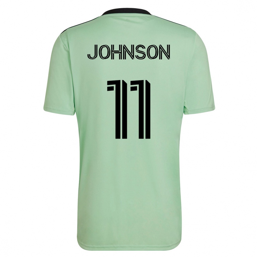 Niño Fútbol Camiseta Emmanuel Johnson #11 Verde Claro 2ª Equipación 2023/24 México