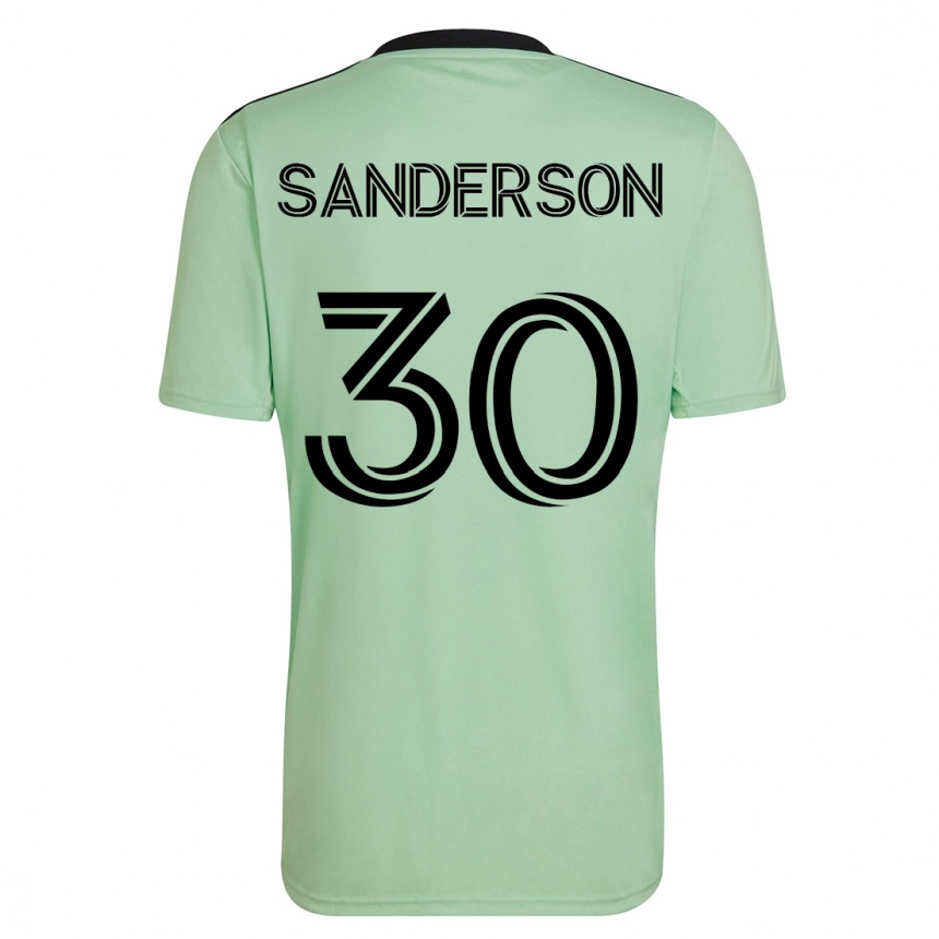 Niño Fútbol Camiseta Spencer Sanderson #30 Verde Claro 2ª Equipación 2023/24 México