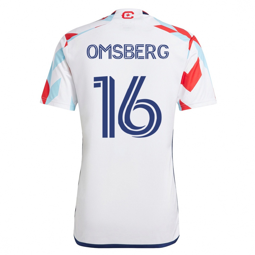 Niño Fútbol Camiseta Wyatt Omsberg #16 Blanco Azul 2ª Equipación 2023/24 México