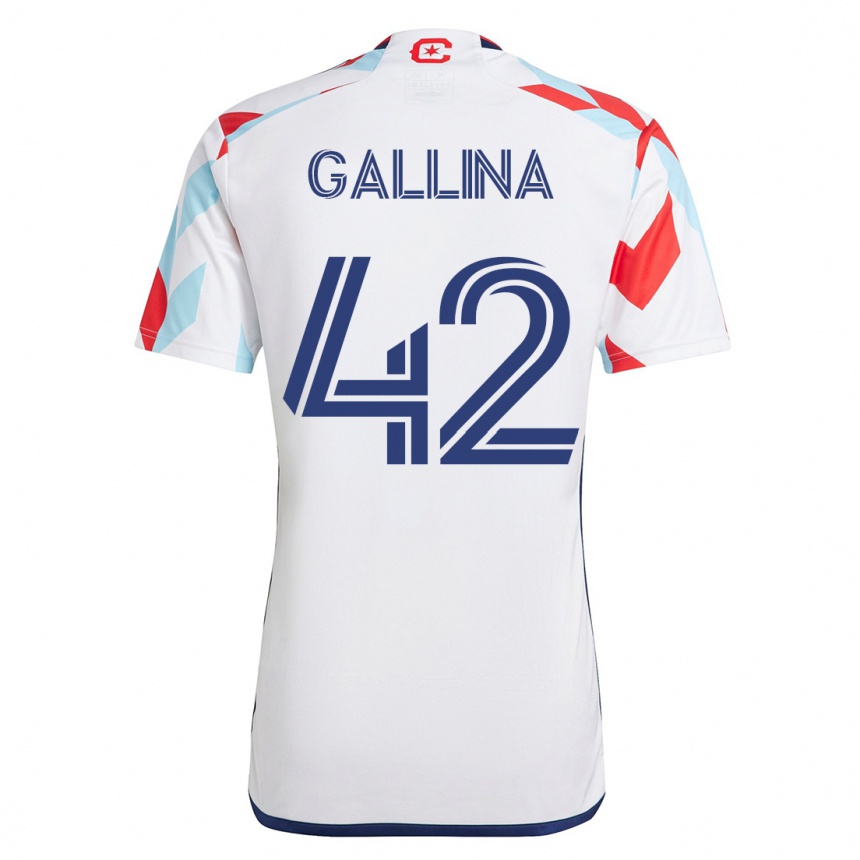 Niño Fútbol Camiseta Henrique Gallina #42 Blanco Azul 2ª Equipación 2023/24 México