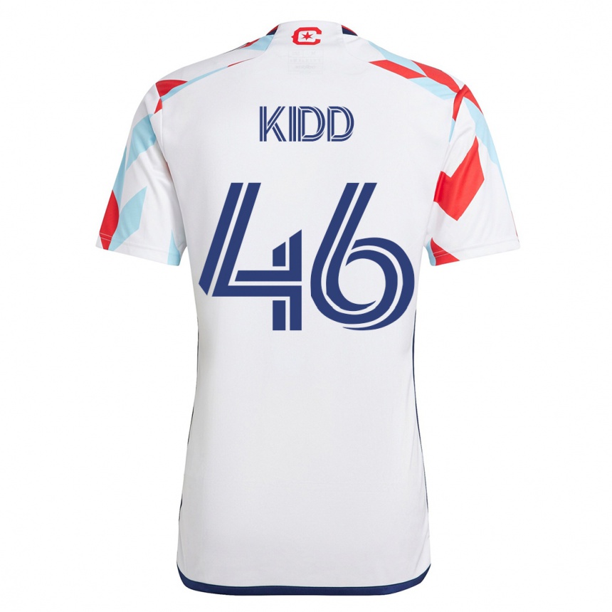 Niño Fútbol Camiseta Matteo Kidd #46 Blanco Azul 2ª Equipación 2023/24 México