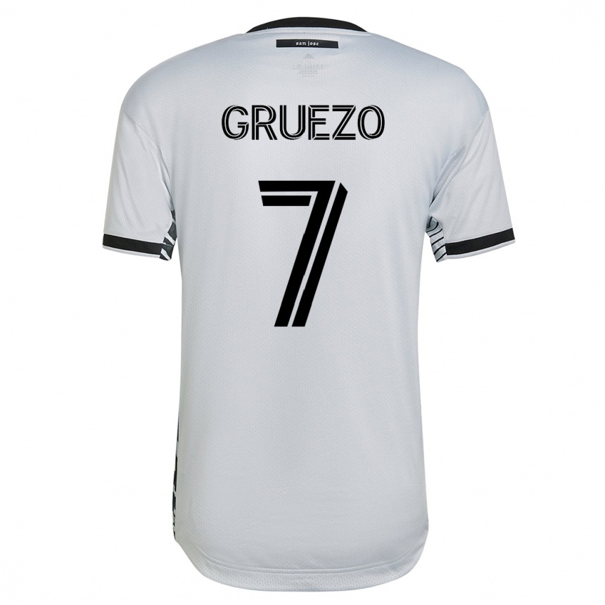Niño Fútbol Camiseta Carlos Gruezo #7 Blanco 2ª Equipación 2023/24 México