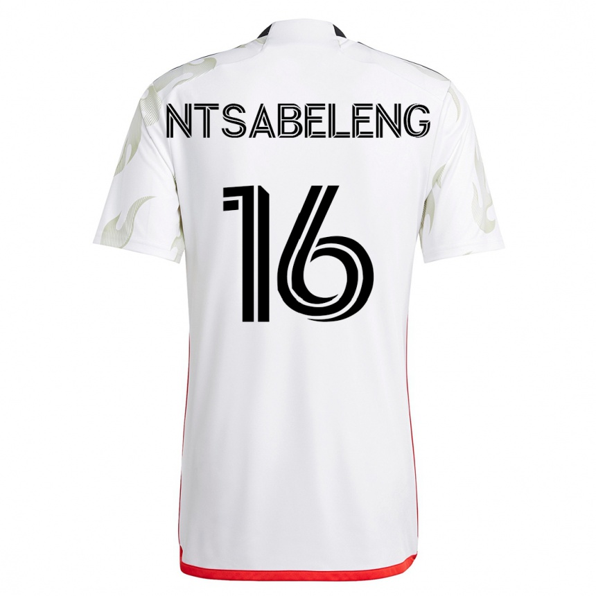 Niño Fútbol Camiseta Tsiki Ntsabeleng #16 Blanco 2ª Equipación 2023/24 México