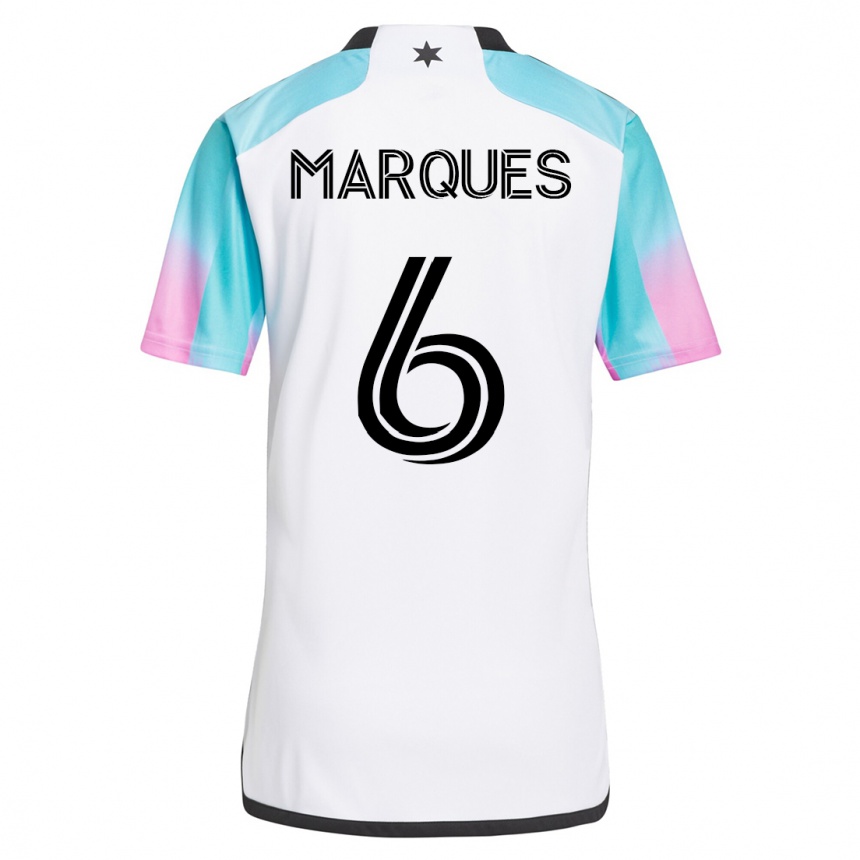 Niño Fútbol Camiseta Mikael Marqués #6 Blanco 2ª Equipación 2023/24 México
