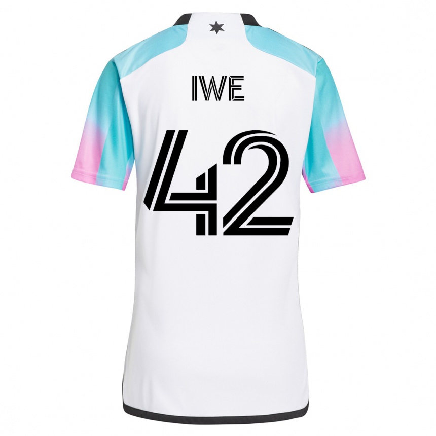 Niño Fútbol Camiseta Emmanuel Iwe #42 Blanco 2ª Equipación 2023/24 México