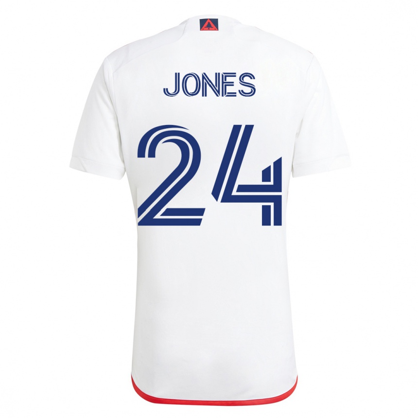 Niño Fútbol Camiseta Dejuan Jones #24 Blanco Rojo 2ª Equipación 2023/24 México