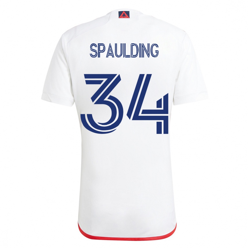 Niño Fútbol Camiseta Ryan Spaulding #34 Blanco Rojo 2ª Equipación 2023/24 México