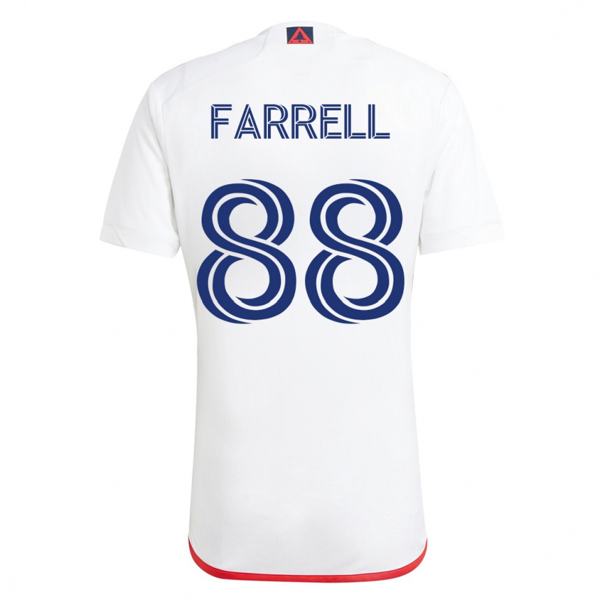 Niño Fútbol Camiseta Andrew Farrell #88 Blanco Rojo 2ª Equipación 2023/24 México
