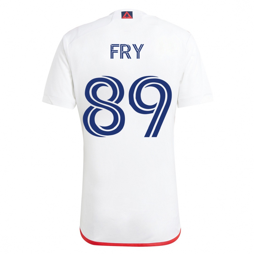 Niño Fútbol Camiseta Malcolm Fry #89 Blanco Rojo 2ª Equipación 2023/24 México