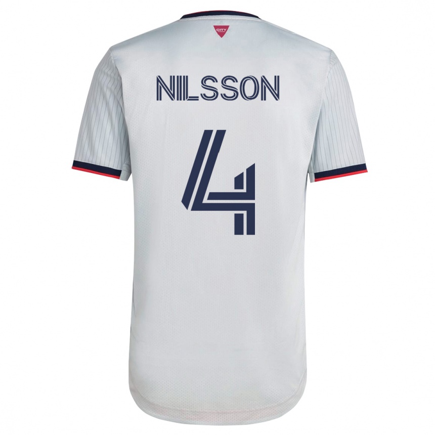 Niño Fútbol Camiseta Joakim Nilsson #4 Blanco 2ª Equipación 2023/24 México
