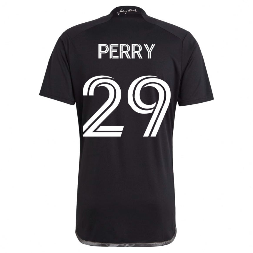 Niño Fútbol Camiseta Nebiyou Perry #29 Negro 2ª Equipación 2023/24 México