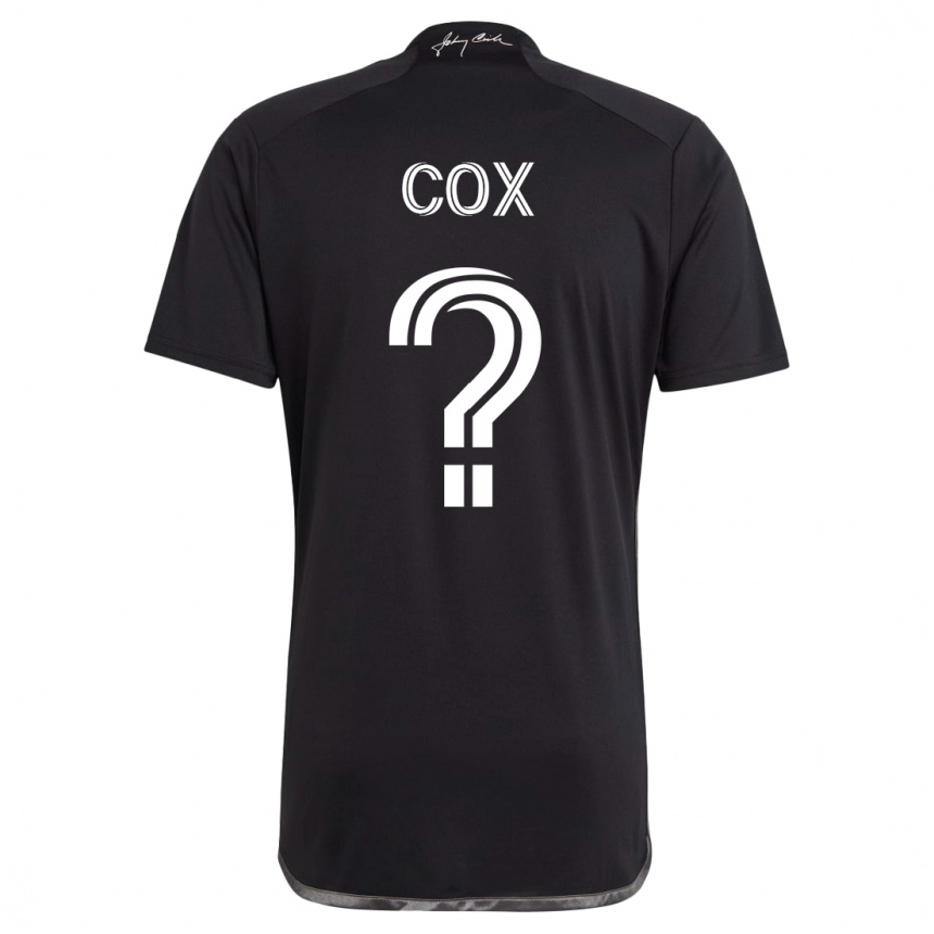 Niño Fútbol Camiseta Justin Cox #0 Negro 2ª Equipación 2023/24 México