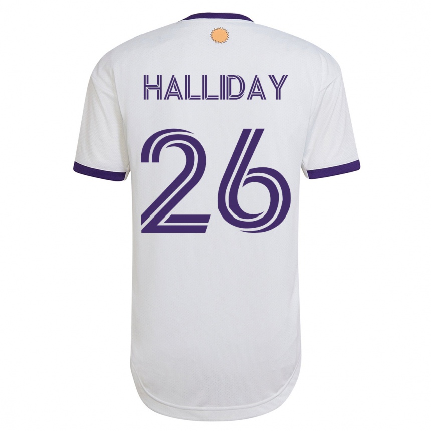Niño Fútbol Camiseta Michael Halliday #26 Blanco 2ª Equipación 2023/24 México
