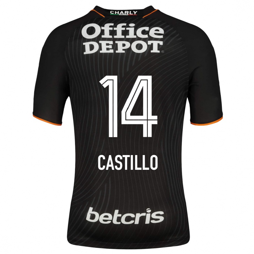 Niño Fútbol Camiseta José Castillo #14 Negro 2ª Equipación 2023/24 México