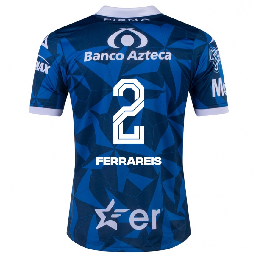 Niño Fútbol Camiseta Gustavo Ferrareis #2 Azul 2ª Equipación 2023/24 México