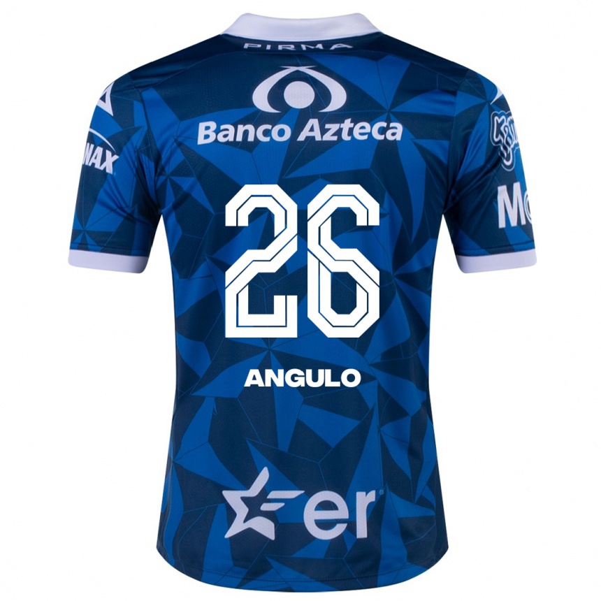 Niño Fútbol Camiseta Brayan Angulo #26 Azul 2ª Equipación 2023/24 México