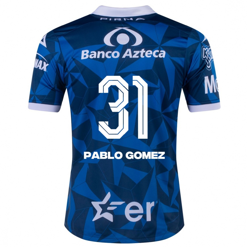 Niño Fútbol Camiseta Juan Pablo Gómez #31 Azul 2ª Equipación 2023/24 México