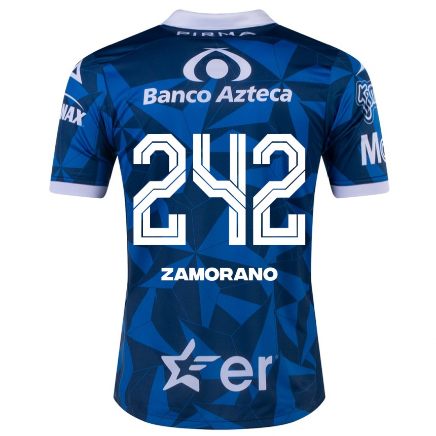 Niño Fútbol Camiseta Leonardo Zamorano #242 Azul 2ª Equipación 2023/24 México