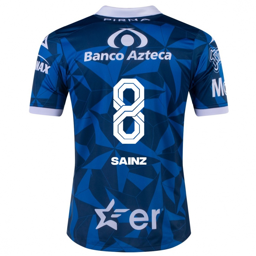 Niño Fútbol Camiseta María Sainz #8 Azul 2ª Equipación 2023/24 México