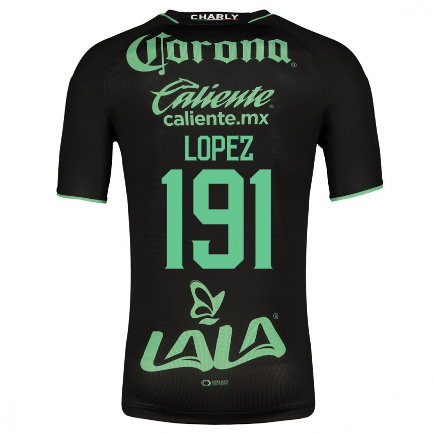 Niño Fútbol Camiseta Carlos López #191 Negro 2ª Equipación 2023/24 México
