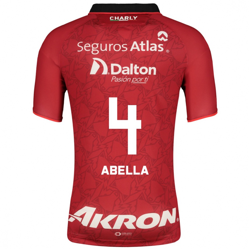 Niño Fútbol Camiseta José Abella #4 Rojo 2ª Equipación 2023/24 México