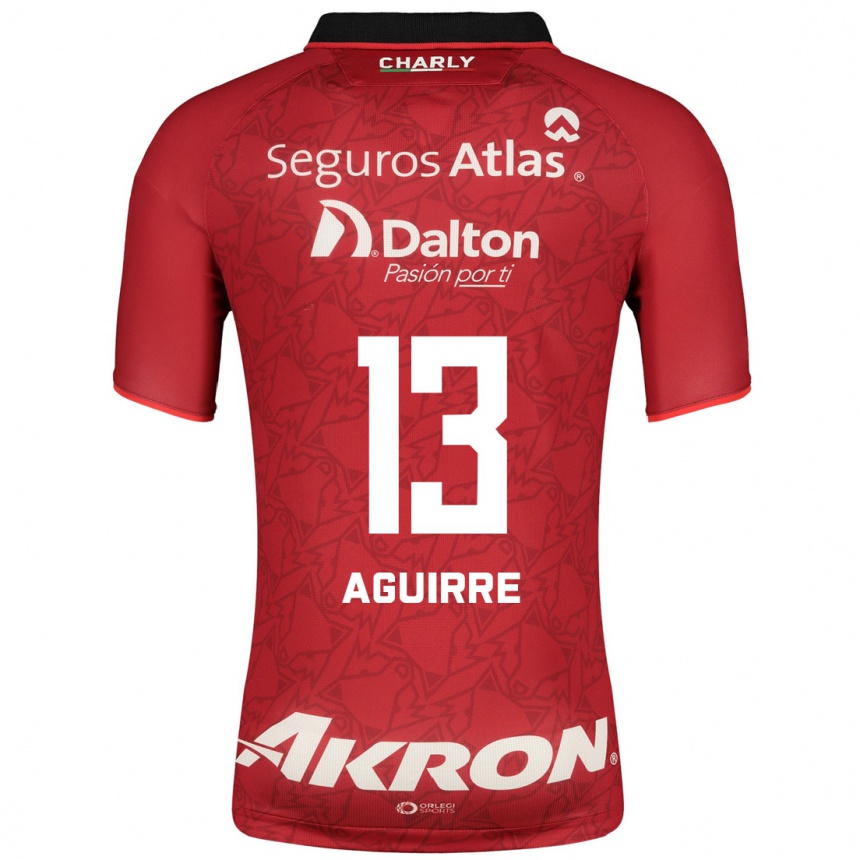 Niño Fútbol Camiseta Gaddi Aguirre #13 Rojo 2ª Equipación 2023/24 México