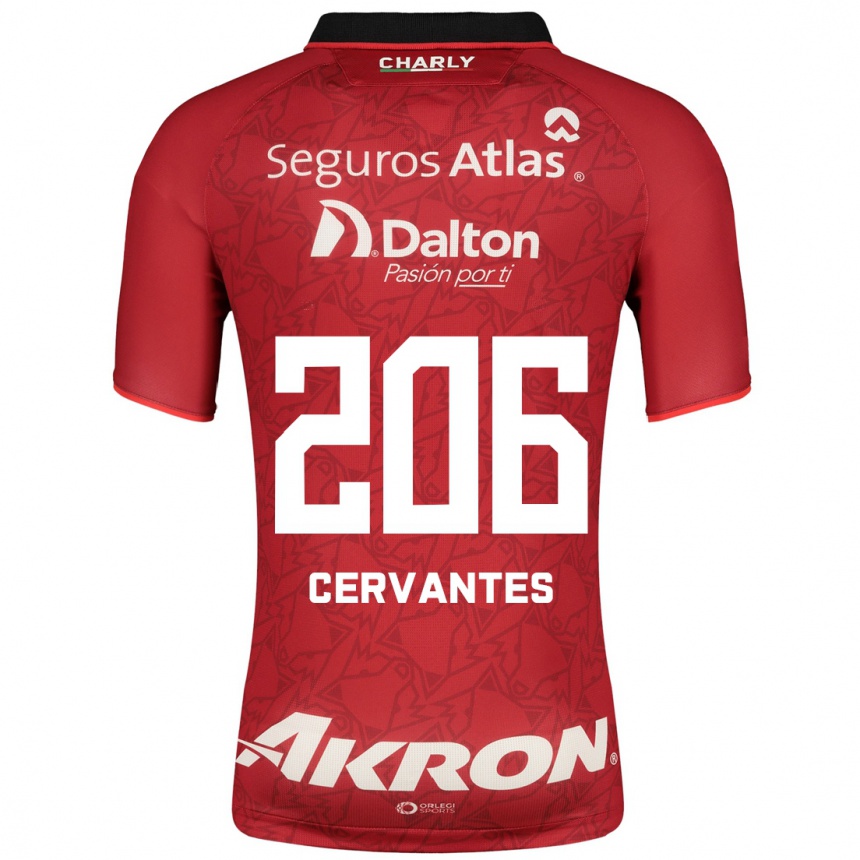 Niño Fútbol Camiseta Daniel Cervantes #206 Rojo 2ª Equipación 2023/24 México