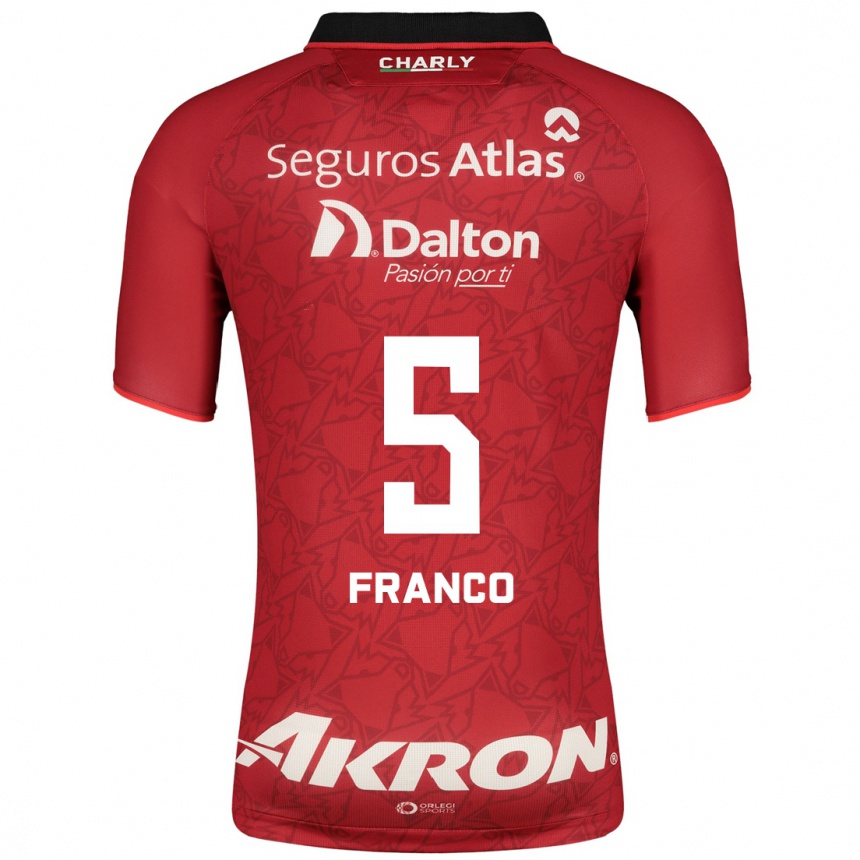 Niño Fútbol Camiseta Alejandra Franco #5 Rojo 2ª Equipación 2023/24 México