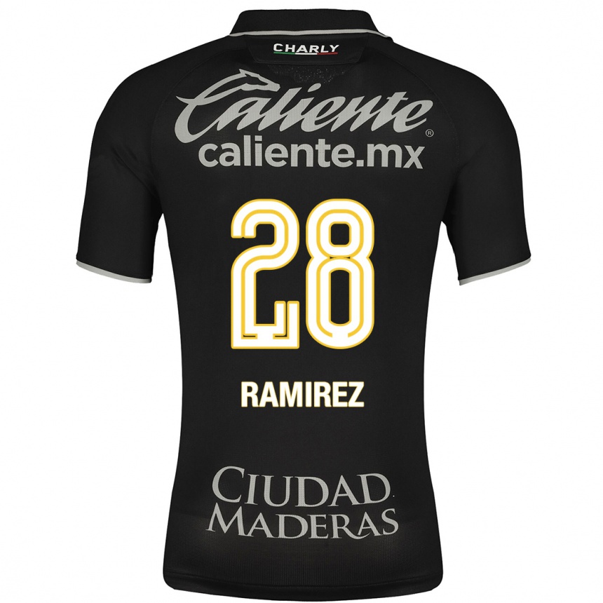 Niño Fútbol Camiseta David Ramírez #28 Negro 2ª Equipación 2023/24 México