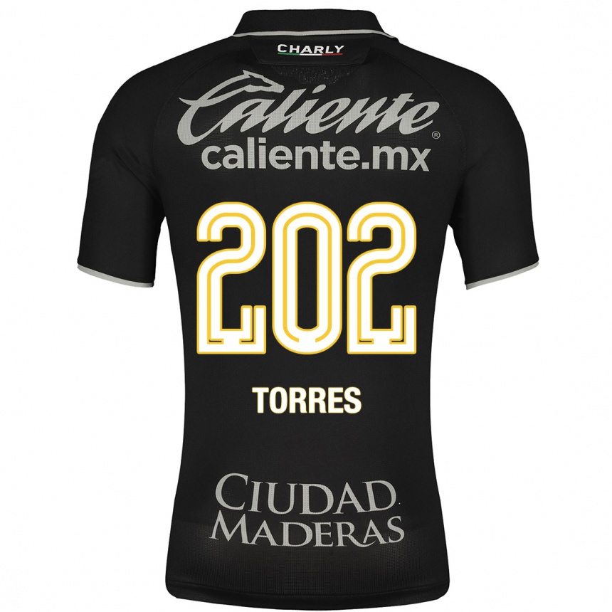 Niño Fútbol Camiseta Erick Torres #202 Negro 2ª Equipación 2023/24 México