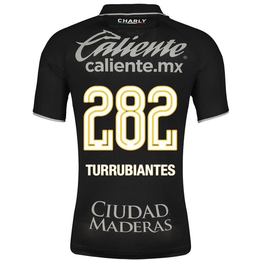 Niño Fútbol Camiseta Abdon Turrubiantes #282 Negro 2ª Equipación 2023/24 México