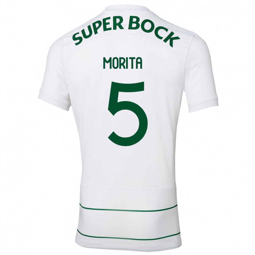 Niño Fútbol Camiseta Hidemasa Morita #5 Blanco 2ª Equipación 2023/24 México