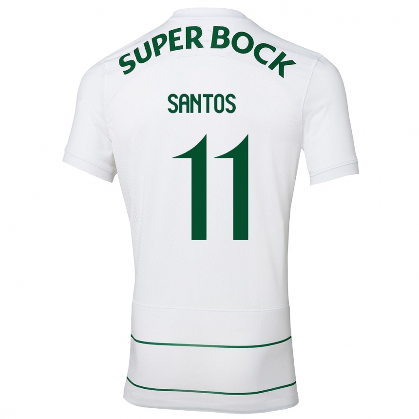 Niño Fútbol Camiseta Nuno Santos #11 Blanco 2ª Equipación 2023/24 México