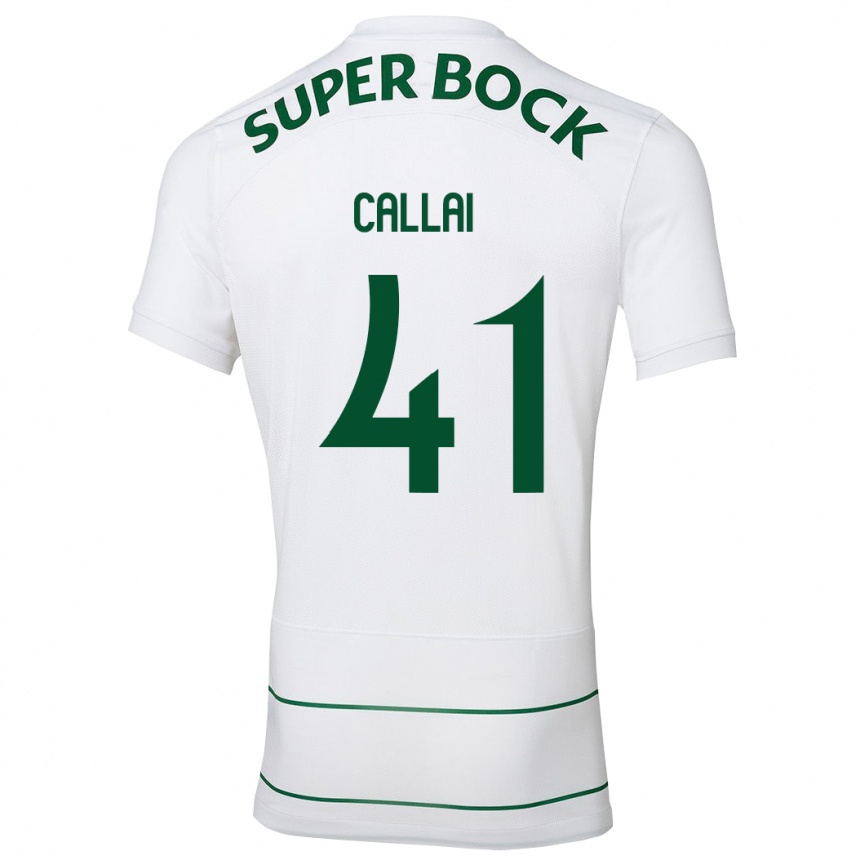 Niño Fútbol Camiseta Diego Callai #41 Blanco 2ª Equipación 2023/24 México