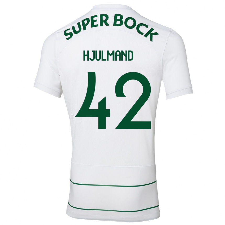 Niño Fútbol Camiseta Morten Hjulmand #42 Blanco 2ª Equipación 2023/24 México