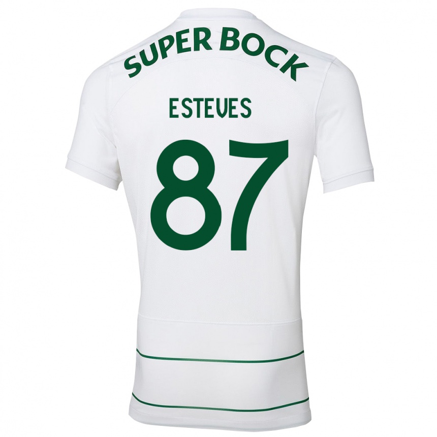 Niño Fútbol Camiseta Gonçalo Esteves #87 Blanco 2ª Equipación 2023/24 México