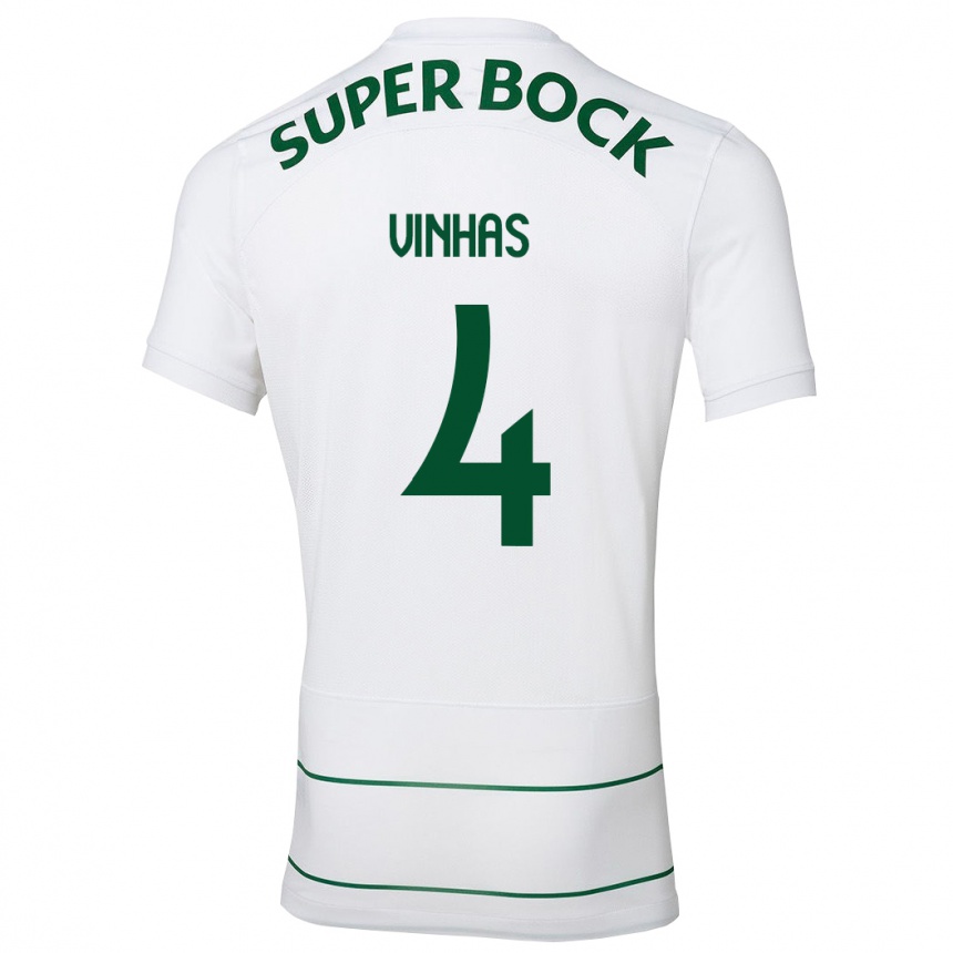 Niño Fútbol Camiseta Gabriela Vinhas #4 Blanco 2ª Equipación 2023/24 México