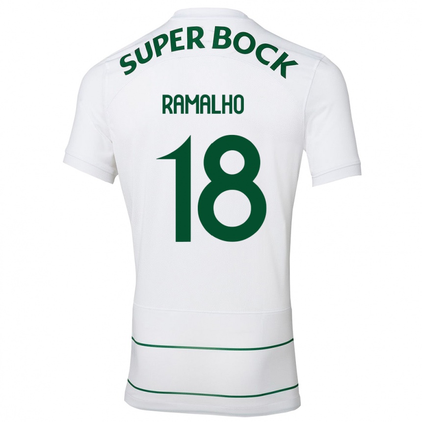 Niño Fútbol Camiseta Inês Filipa Ramalho Gonçalves #18 Blanco 2ª Equipación 2023/24 México