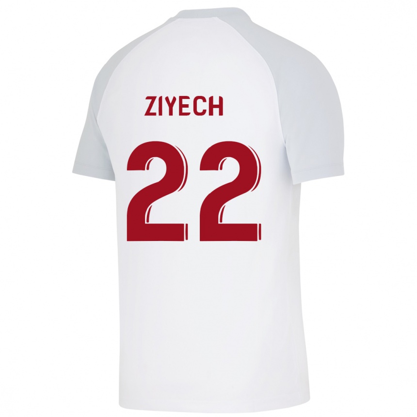 Niño Fútbol Camiseta Hakim Ziyech #22 Blanco 2ª Equipación 2023/24 México