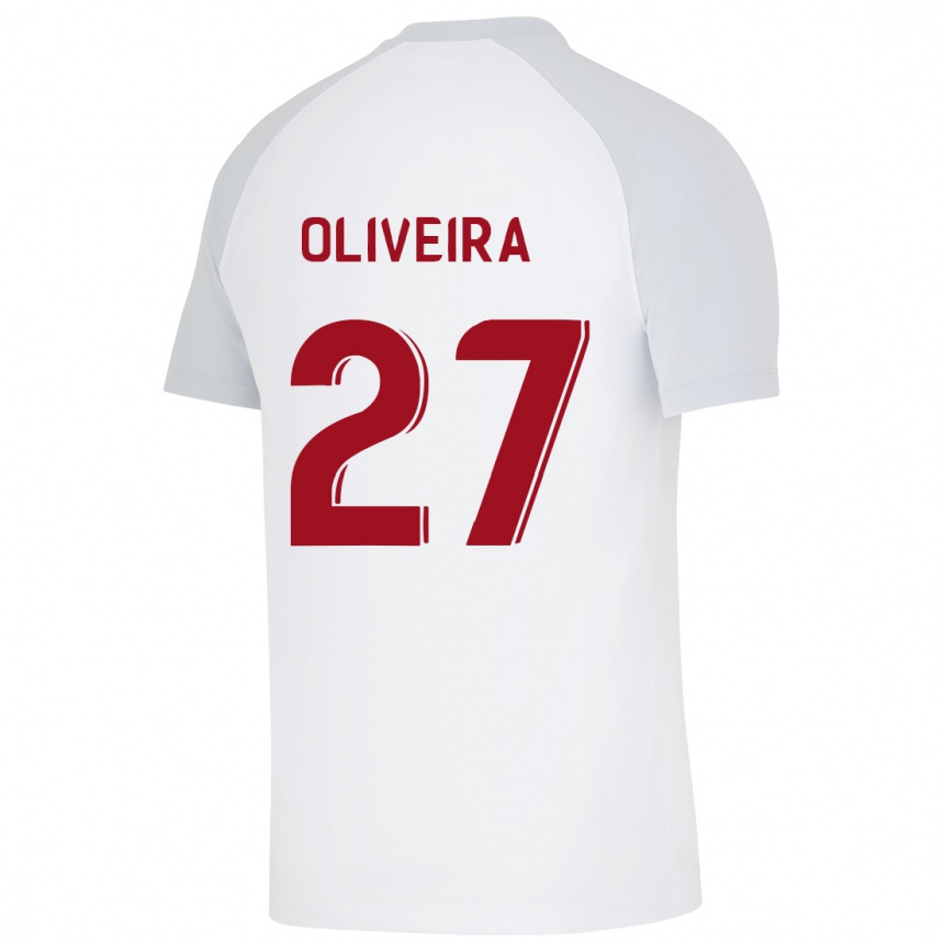 Niño Fútbol Camiseta Sérgio Oliveira #27 Blanco 2ª Equipación 2023/24 México